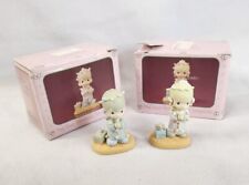 Precious Moments Set of 2 May Your Christmas Be Delightful Mini Figures Lot 1990 picture