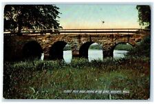 c1910's Oldest Fourth Arch Bridge In The State Wayland MA Rotograph Postcard picture