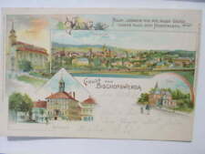 8767 Litho Ak Bischofswerda Town Hall Post Church 1901 picture