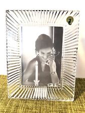 NEW IN THE BOX WATERFORD CRYSTAL SOMERSET FRAME &BAG  4 X 6 PHOTO, PORTRAIT picture