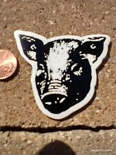 Small Hand made Decal Sticker PIG head Pigs picture