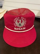 Vintage 1997 USSCA Ruger Nationals Mesh SnapBack Hat Red picture
