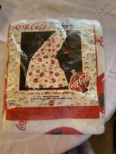 Vintage Coca Cola Tailgater Throw Blanket Sealed 1997 Made In USA 72” X 90” NWOT picture