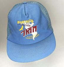 General Motors Buick City Flint Michigan Vintage Blue Trucker Hat 1990s  picture