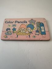 Vtg Sanrio Little Twin Stars Mini Colored Pencil Set Case 1976 Japan Hello Kitty picture