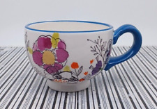 Tag Ceramic 12oz Blue Floral Accent Coffee Tea Mug picture