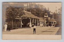 Webster MA-Massachusetts RPPC Beacon Park Entrance Real Photo 1910 Old Postcard picture