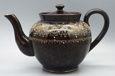 Antique Straffordshire Potters- HJ Wood, Alexandra Pottery, Moriage Brown Teapot picture