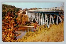 Wellston MI-Michigan Cooley Bridge Scenic Roadway Panoramic Vintage Postcard picture