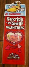 Vintage 80s Spindex Banana Scratch n Sniff Valentines Cards Valentines New Rare picture