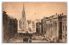 Wall Street View In 1852 New York City NY UNP DB Postcard N23 picture