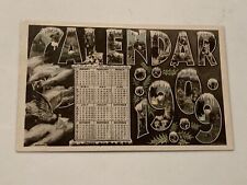 C. 1909 Cute Dogs 1909 Calendar Bulldogs, Pugs, Terriers, Labs Vintage Postcard picture