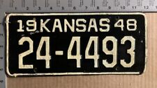 1948 Kansas license plate 24-4493 YOM DMV Allen Ford Chevy Dodge 14470 picture