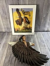 Native American Indian Wall Decor Includes Framed Picture And Wall Hanging picture