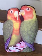 Unique SHAPED Parrot Lovebirds Amazon Key West Beach Accent Pillow 17