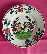 Creil et Montereau French Vintage Hand Painted Ceramic Rooster side Plate, 1900s picture