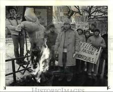 1984 Press Photo The Ukrainian students during the demonstration against Russian picture