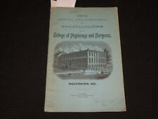 1887-1888 COLLEGE OF PHYSICIANS AND SURGEONS CATALOGUE - J 6869 picture