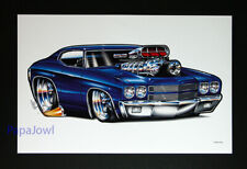 1970 Chevrolet Chevelle Muscle Machines Print Art Poster 11