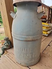 VINTAGE 10  GALLON STEEL  MILK CAN  FARM FRESH DROP HANDLE Woodlawn Dairy PA picture