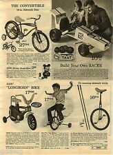 1973 PAPER AD Horn Mickey Mouse Longhorn Bike Sled Baby Toboggan Lean Machine picture