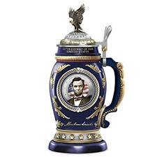 The Bradford Exchange President Abraham Lincoln Heirloom Porcelain Stein picture