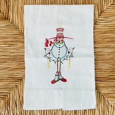 Patience Brewster Krinkles Blushing Snow Woman Mrs Snowman Bar Guest Tea Towel picture