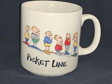 VINTAGE PAPEL PICKET LINE PICKING NOSE COFFEE TEA CUP MUG JOHN LAMB FUNNY picture