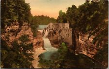 Postcard NY Triphammer Falls Cornell U Ithaca Albertype Hand Colored  picture