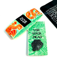 ZOX **USE YOUR HEAD** Silver Strap med mys pack Wristband w/Card & PIN picture