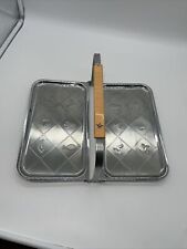 Vintage Chase Art Deco Folding 2 Section Chrome Tray Bakelite Handle picture