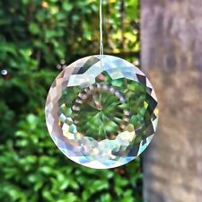 10PC 75MM Fengshui Round Crystal Faceted Prism Hanging Suncatcher Chandelier picture