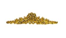 Vintage Brass Ribbon Bow and Flowers Wall Décor Accent 15
