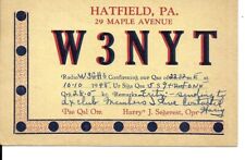 QSL 1948 Hatfield PA   radio card picture