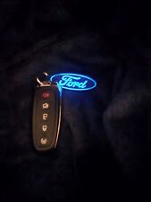 Ford Blue And White Keychain, Glow In The Dark, 3D Printed picture