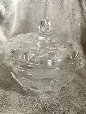 VINTAGE WALTHER GLASS CANDY DISH WITH LID picture