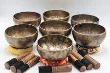 Set of 7 Authentic antique  singing bowls - Handmade singing bowls - meditation picture
