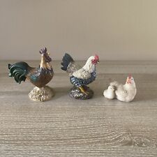 Lot Of 3 Chickens/Rooster Resin One Lipco picture