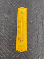 Original NOS Metal 1954 John Deere Ad Wall Thermometer Yellow Run Like A Deere picture