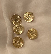 CHANEL CC Logo 5 Button Shirt or Blouse Cufflinks RARE 1980’S Authentic picture
