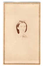 ADRIAN MI Civil War 1860s Victorian Lady SNOOD Vignette CDV by J. W. MORRIS picture