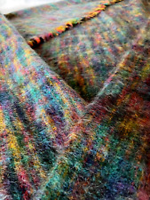 Vintage Multi Color Mohair/Wool Blanket/Throw 72 x 60 picture