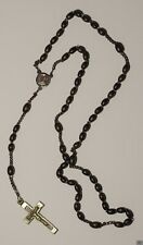 Vintage Catholic Rosary Wood Beads 5 Decade France 20