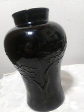 Vintage Black Amethyst Glass Vase Vintage picture