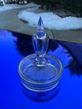 Fostoria Willowmere RARE Perfume Powder Jar Combo w/ Stopper 1938-1968 Art Deco picture