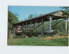 Postcard Inverted Bowstring Suspension Covered Bridge Montgomery County USA picture