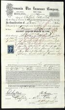 1866 Germania Fire Insurance Policy Document For Nautical Building + 67' Renewal picture