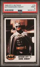 1989 O-Pee-Chee Batman #19 Gotham City's Dark Knight PSA 9 Mint Pop1 None Higher picture