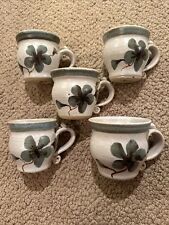 Bonnie Staffel Pottery (1921-2020) Set Of 5 Floral Mugs Charlevoix MI picture