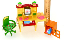 $ 9 OFF ~ Fisher Price Loving Family Office Computer Desk, Chair & Printer Cart picture